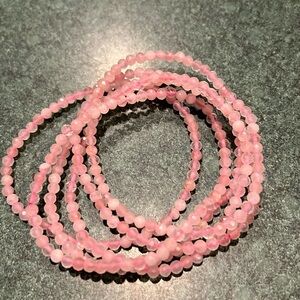Faceted Rose Quartz (one) 4mm